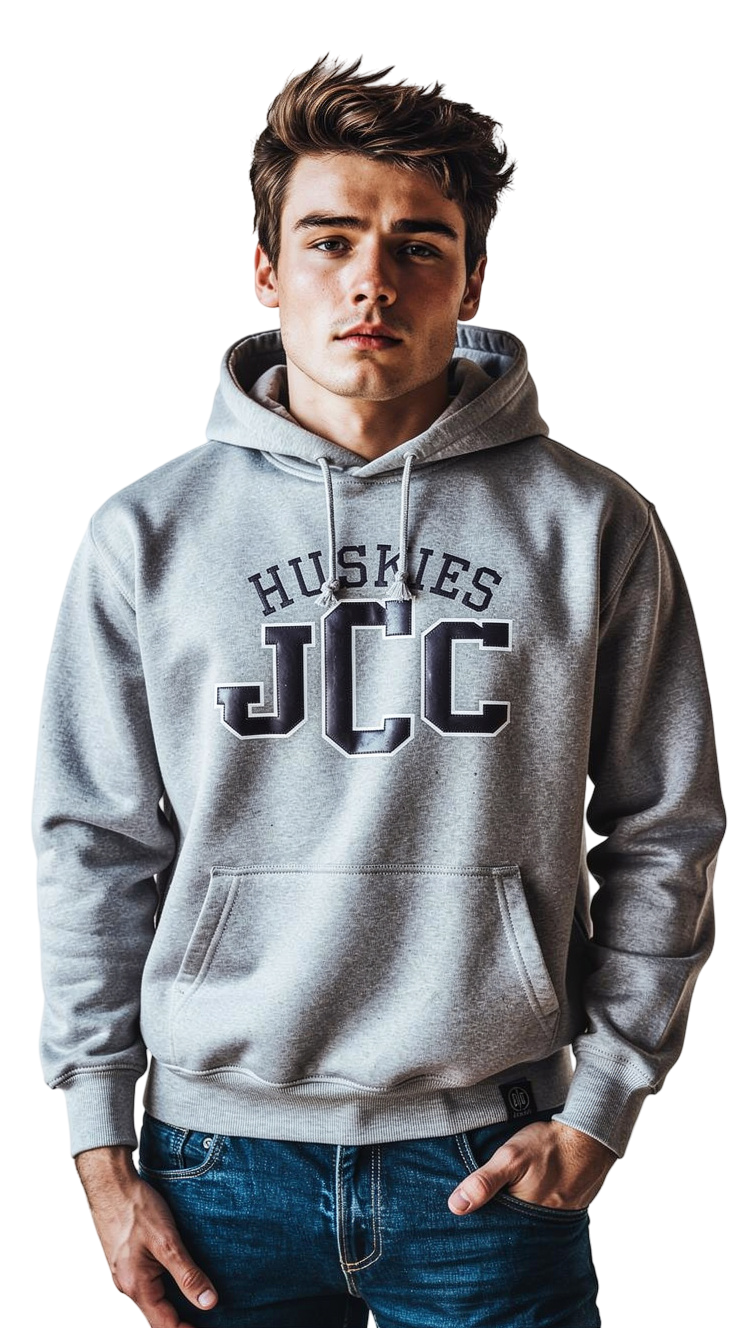 JCC HUSKIES IN SESSION HOODIES .